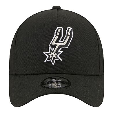 Youth New Era Black San Antonio Spurs 9FORTY A-Frame Adjustable Hat