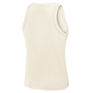 Women's Fanatics Cream Denver Broncos Star Play Tri-Blend Ribbed Tank Top