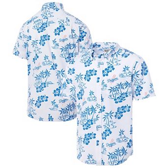 Men's Reyn Spooner White Los Angeles Dodgers Kekai Performance Button-Up Top