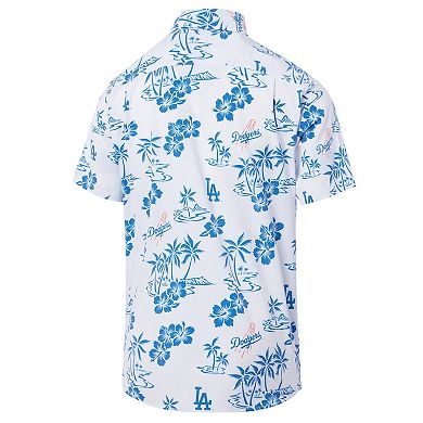 Men's Reyn Spooner White Los Angeles Dodgers Kekai Performance Button-Up Top