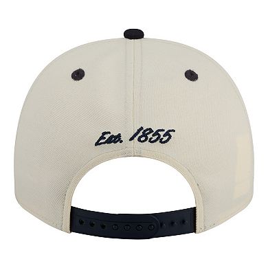 Men's New Era Cream/Navy Penn State Nittany Lions Two-Tone Arched 9FIFTY Snapback Hat