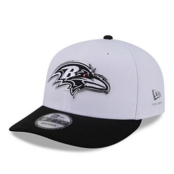 Men's New Era White/Black Baltimore Ravens 2026 NFL Draft Pre-Curved 9FIFTY Snapback Hat