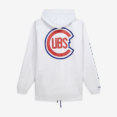 Men's Mitchell & Ness White Chicago Cubs Big & Tall Full-Snap Hooded Jacket
