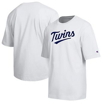 Men's Champion White Minnesota Twins All Star Arched Chenille Wordmark T-Shirt