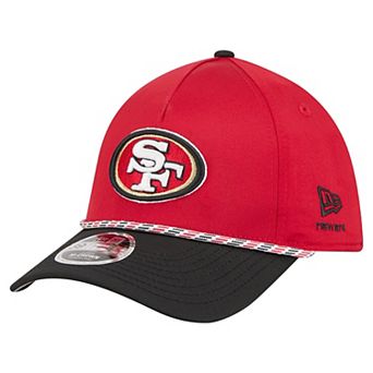 Men's Scarlet/Black San Francisco 49ers Rope M-Crown A-Frame 39THIRTY Flex Hat