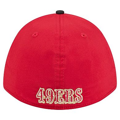 Men's Scarlet/Black San Francisco 49ers Rope M-Crown A-Frame 39THIRTY Flex Hat