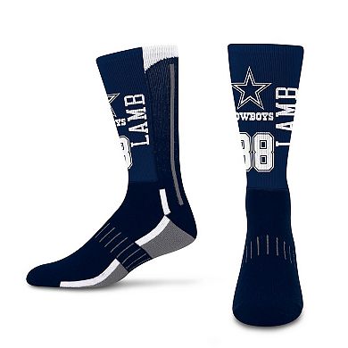 Unisex For Bare Feet CeeDee Lamb Dallas Cowboys Jersey Name & Number Crew Socks