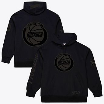 Men's Mitchell & Ness Black Houston Rockets Phantom Fleece Hoodie