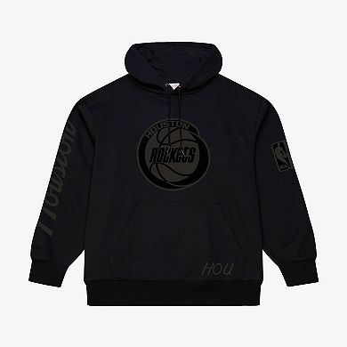 Men's Mitchell & Ness Black Houston Rockets Phantom Fleece Hoodie