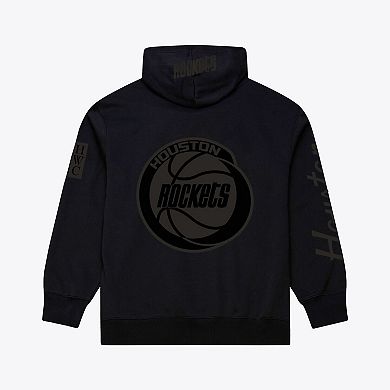 Men's Mitchell & Ness Black Houston Rockets Phantom Fleece Hoodie