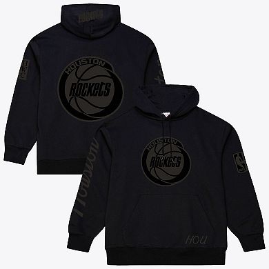 Men's Mitchell & Ness Black Houston Rockets Phantom Fleece Hoodie