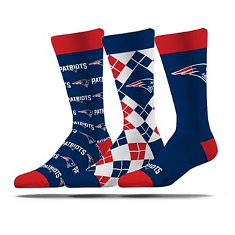 Unisex Strideline New England Patriots Business Knit Crew Socks Three-Pack Set