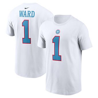 Men's Nike Cameron Ward White Tennessee Titans Player Name & Number T-Shirt