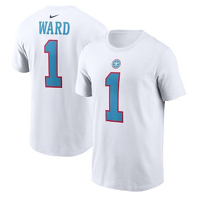 Men's Nike Cameron Ward White Tennessee Titans Player Name & Number T-Shirt