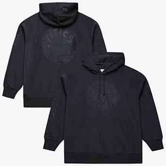 Men's Mitchell & Ness Black Boston Celtics Phantom Fleece Hoodie