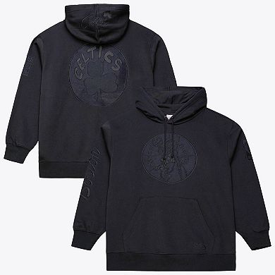 Men's Mitchell & Ness Black Boston Celtics Phantom Fleece Hoodie