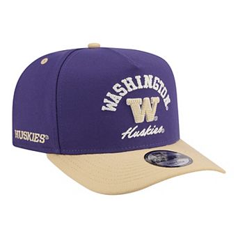 Men's New Era Purple/Gold Washington Huskies Two-Tone Arched 9FIFTY Snapback Hat