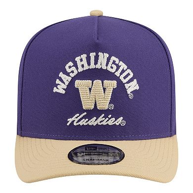 Men's New Era Purple/Gold Washington Huskies Two-Tone Arched 9FIFTY Snapback Hat