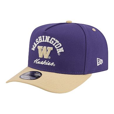 Men's New Era Purple/Gold Washington Huskies Two-Tone Arched 9FIFTY Snapback Hat