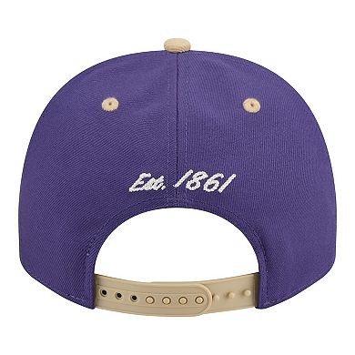 Men's New Era Purple/Gold Washington Huskies Two-Tone Arched 9FIFTY Snapback Hat
