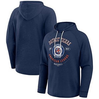 Men's Darius Rucker Collection by Fanatics Blue Detroit Tigers Raglan Hooded Long Sleeve T-Shirt