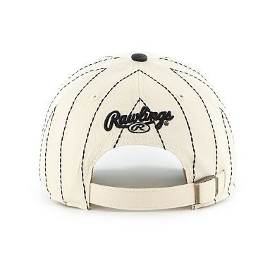 Men's '47 x Rawlings Natural/Black San Francisco Giants Pinstripe Clean Up Adjustable Hat