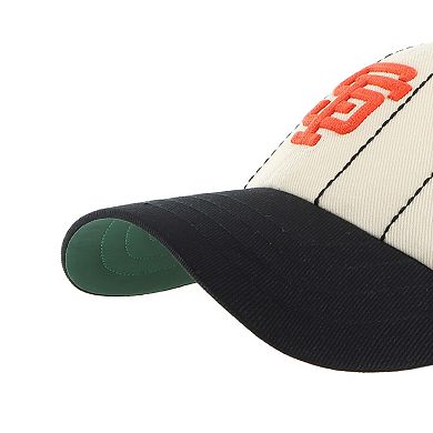 Men's '47 x Rawlings Natural/Black San Francisco Giants Pinstripe Clean Up Adjustable Hat