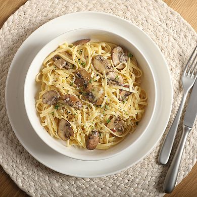 Gibson Home Oslo 16 Piece Porcelain Plates and Double Bowls Set