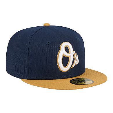 Men's New Era Navy/Khaki Baltimore Orioles Two-Tone Color Pack 59FIFTY Fitted Hat