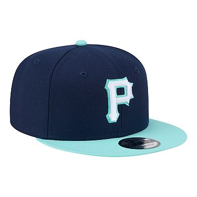 Men's New Era Navy/Turquoise Pittsburgh Pirates Two-Tone Color Pack 9FIFTY Snapback Hat