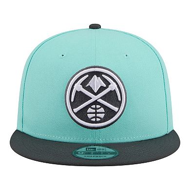 Men's New Era Turquoise/Charcoal Denver Nuggets Color Pack Two-Tone 9FIFTY Snapback Hat