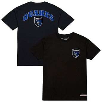Men's Mitchell & Ness Black San Jose Earthquakes 2-Hit T-Shirt