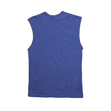 Youth Wes & Willy Heather Royal Buffalo Bills Muscle Tank Top