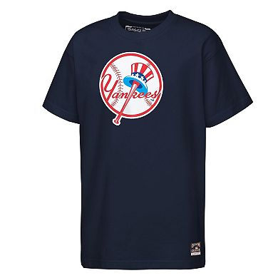 Youth Mitchell & Ness Navy New York Yankees Cooperstown Concession T-Shirt