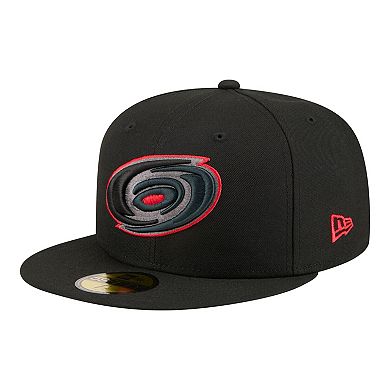 Men's New Era Black Carolina Hurricanes Color Pop 59FIFTY Fitted Hat