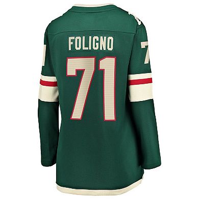 Women's Fanatics Nick Foligno Green Minnesota Wild Home Breakaway Jersey