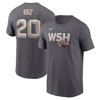 Men's Nike Keibert Ruiz Gray Washington Nationals City Connect Fuse Name & Number T-Shirt