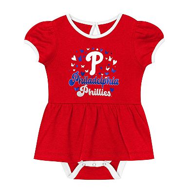 "Girls Newborn Outerstuff Philadelphia Phillies Play Day Bodysuit, Headband & Booties Set"