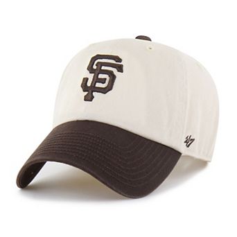 Unisex '47 Natural/Brown San Francisco Giants Two-Tone Fashion Clean Up Adjustable Hat