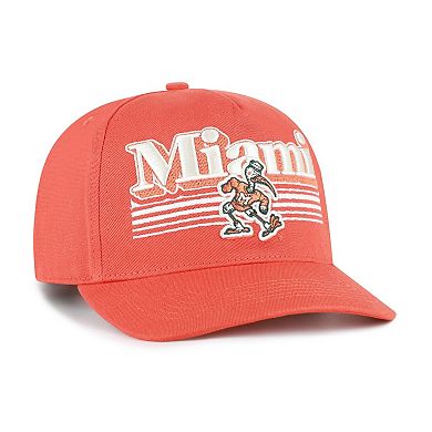 Men's '47 Orange Miami Hurricanes Script Fade Hitch Adjustable Hat