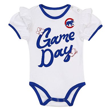 "Girls Infant Outerstuff Chicago Cubs Bodysuit, Headband & Skirt Set"