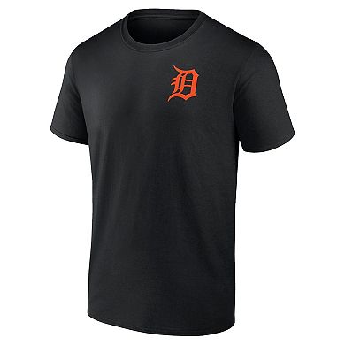 Men's Profile Black Detroit Tigers Big & Tall Two-Sided Graphic T-Shirt