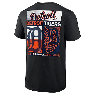 Men's Profile Black Detroit Tigers Big & Tall Two-Sided Graphic T-Shirt