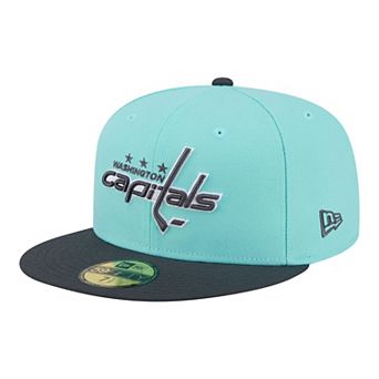 Men's New Era Turquoise/Charcoal Washington Capitals Two-Tone Color Pack 59FIFTY Fitted Hat