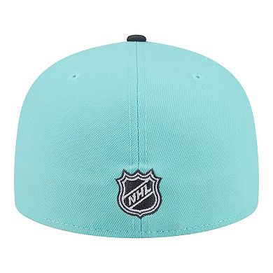 Men's New Era Turquoise/Charcoal Washington Capitals Two-Tone Color Pack 59FIFTY Fitted Hat