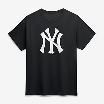 Men's Logo Athletic Black New York Yankees Official Logo T-Shirt
