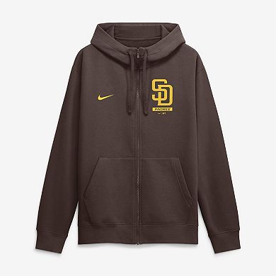 Men's Nike Brown San Diego Padres Primetime Lockup Full-Zip Hoodie