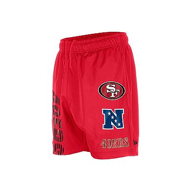 Men's New Era Scarlet San Francisco 49ers Match Shorts