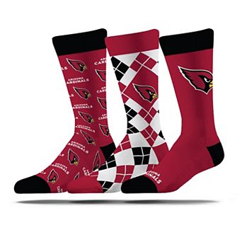 Unisex Strideline Arizona Cardinals Business Knit Crew Socks Three-Pack Set
