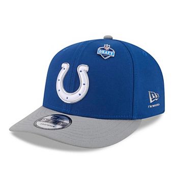 Men's New Era Royal/Gray Indianapolis Colts 2026 NFL Draft On Stage Pre-Curved 9FIFTY Snapback Hat